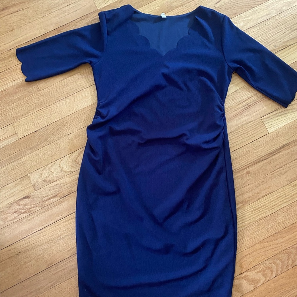 Navy Blue Maternity Dress